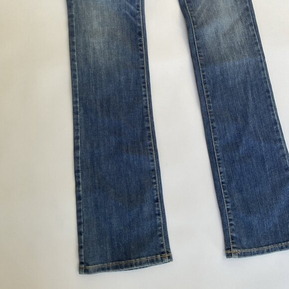 Guess Women’s Mid Rise Boot Cut Jeans Blue Size 23 - Picture 3 of 14